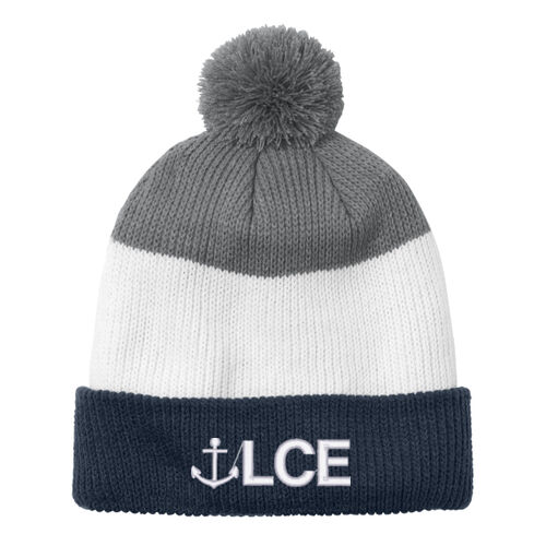 Cozy Striped Pom Beanie Thumbnail