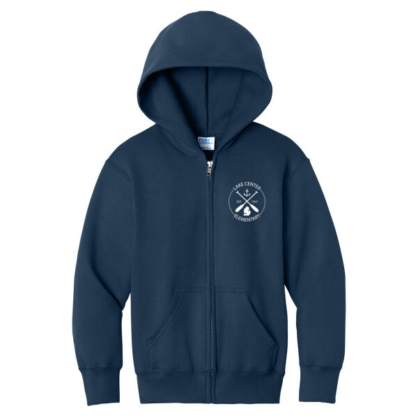 Youth Core Fleece Full-Zip Hooded Sweatshirt Thumbnail